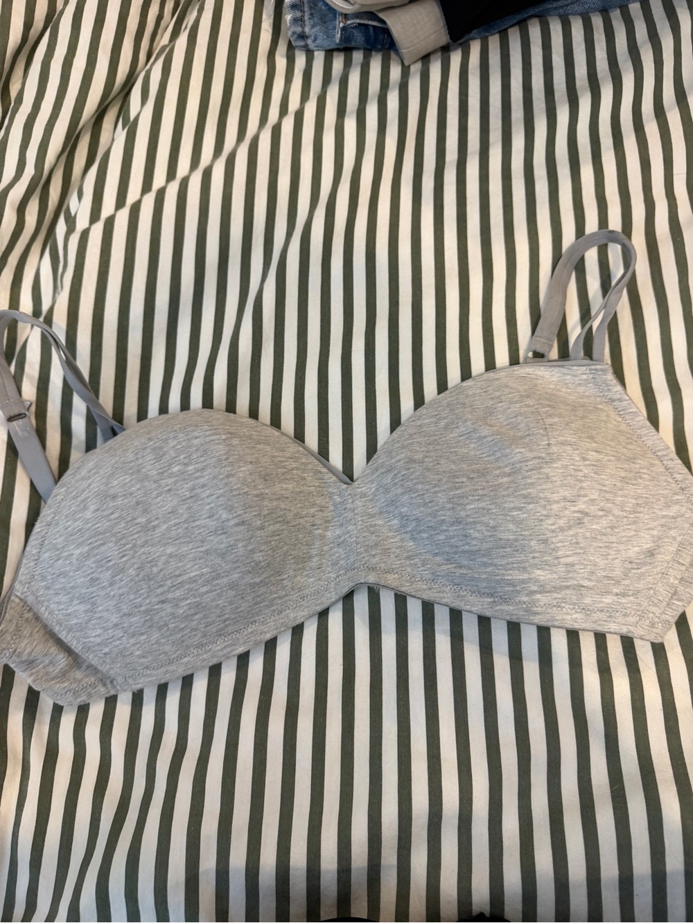 Aerie Lightly Padded Wireless Gray T-Shirt Bra - Women Intimates